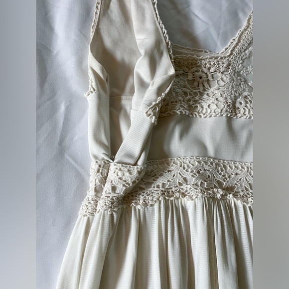 As U Wish White Lace A-Frame Mini Dress Size Small - Picture 8 of 12